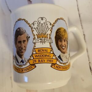Vintage Princess Diana and Prince Of Wales  Souvenir Weddings Mug